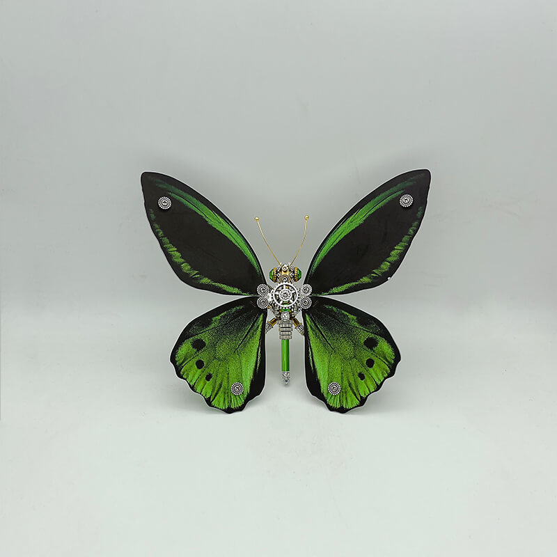 Load image into Gallery viewer, Steampunk Butterfly Troides aeacus 3D metal puzzle model kit for adults and kids
