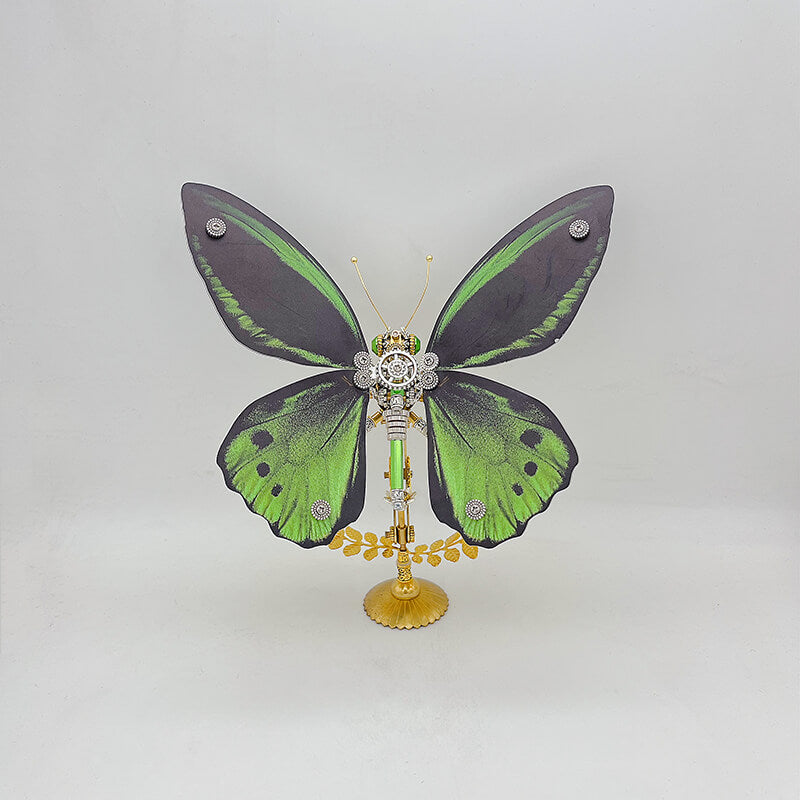 Laden Sie das Bild in Galerie -Viewer, {Steampunk Butterfly Troides aeacus 3D metal puzzle model kit for adults and kids
