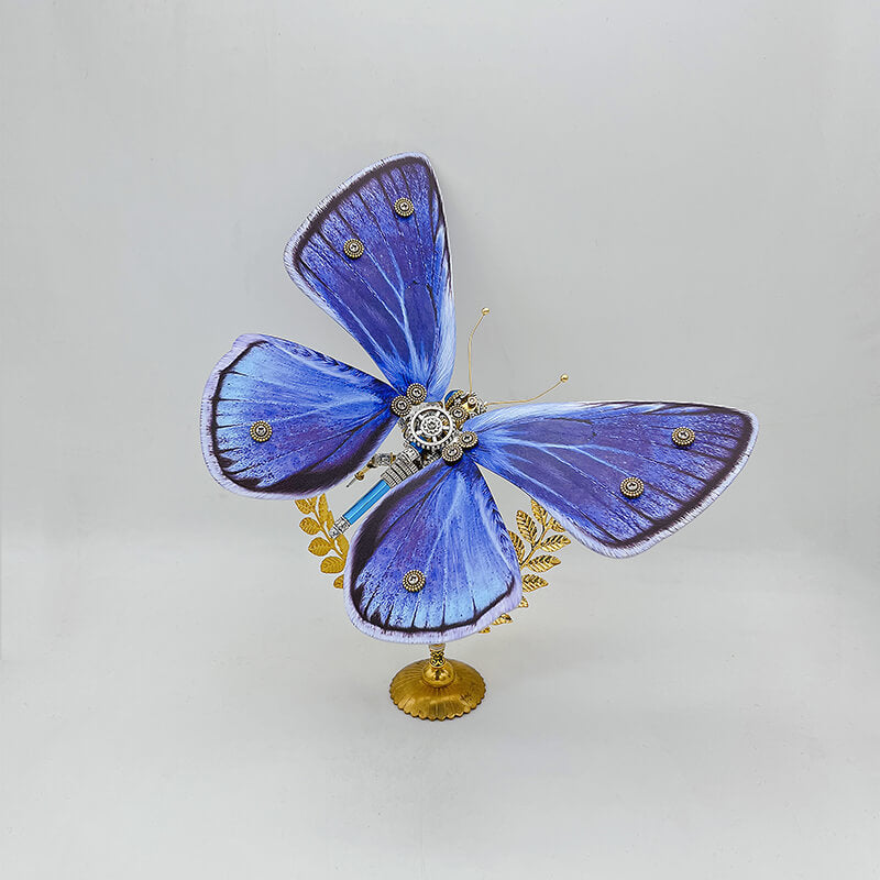Laad de afbeelding in galerijviewer, Steampunk butterfly Zizina otis metal puzzle model kit for Adults and kids
