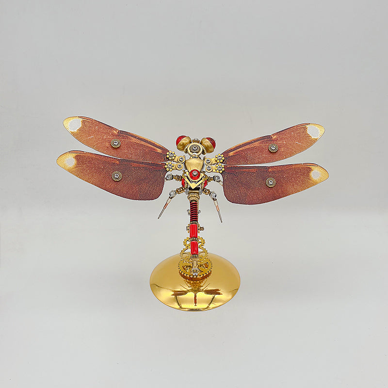 Load image into Gallery viewer, Steampunk dragonfly Neurothemis fulvia metal puzzle model kit
