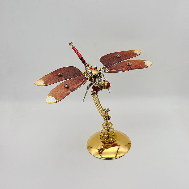 Laad de afbeelding in galerijviewer, Steampunk dragonfly Neurothemis fulvia metal puzzle model kit
