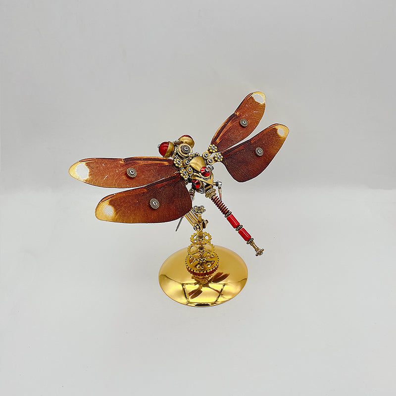 Load image into Gallery viewer, Steampunk dragonfly Neurothemis fulvia metal puzzle model kit
