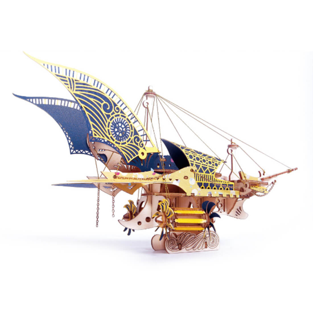 Steampunk Fantasy Spaceship 3D Wooden Puzzle Toy For Adults and Kids