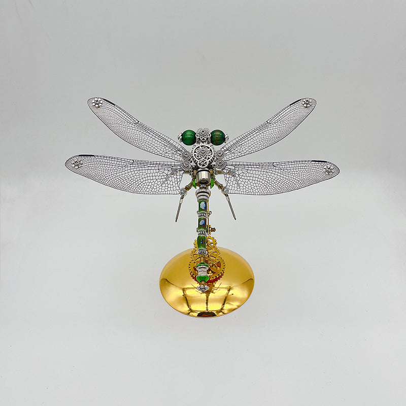 Steampunk Green winged dragonfly metal puzzle model kit