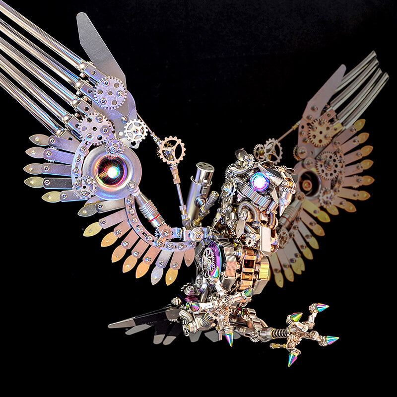 Laad de afbeelding in galerijviewer, Steampunk Gyrfalcon 1800PCS Metal  Puzzle Model Kit Eagle Series

