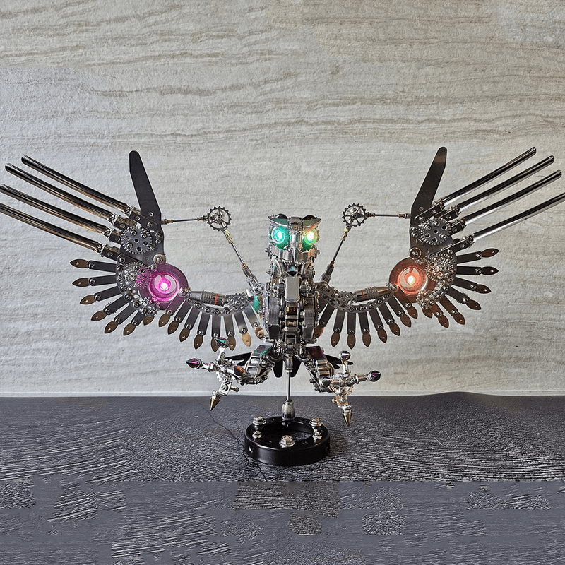 Laad de afbeelding in galerijviewer, Steampunk Gyrfalcon 1800PCS Metal  Puzzle Model Kit Eagle Series
