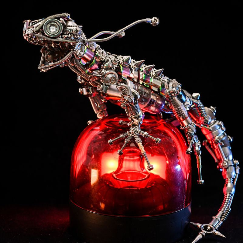 Steampunk Mechanical Chameleon 3D Metal Puzzle Model Kit for Adults