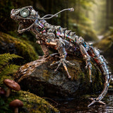 Steampunk Mechanical Chameleon 3D Metal Puzzle Model Kit for Adults