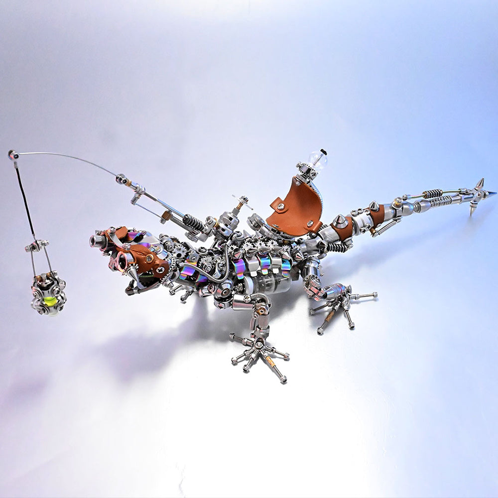 Steampunk Mechanical Chameleon 3D Metal Puzzle Model Kit for Adults