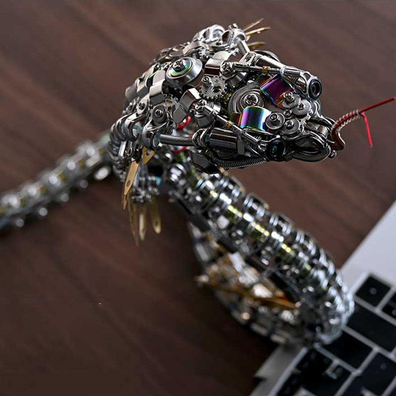 な*様 GIBOUS × DEPENDOLL CROWN SNAKE ROOM Steampunk Mechanical Cobra 3D Metal Puzzle Model Kit for Adults