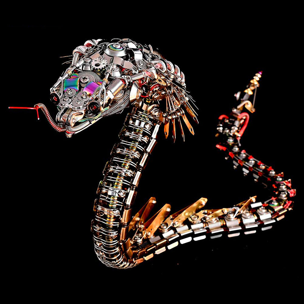 Steampunk Mechanical Cobra 3D Metal Puzzle Model Kit for Adults