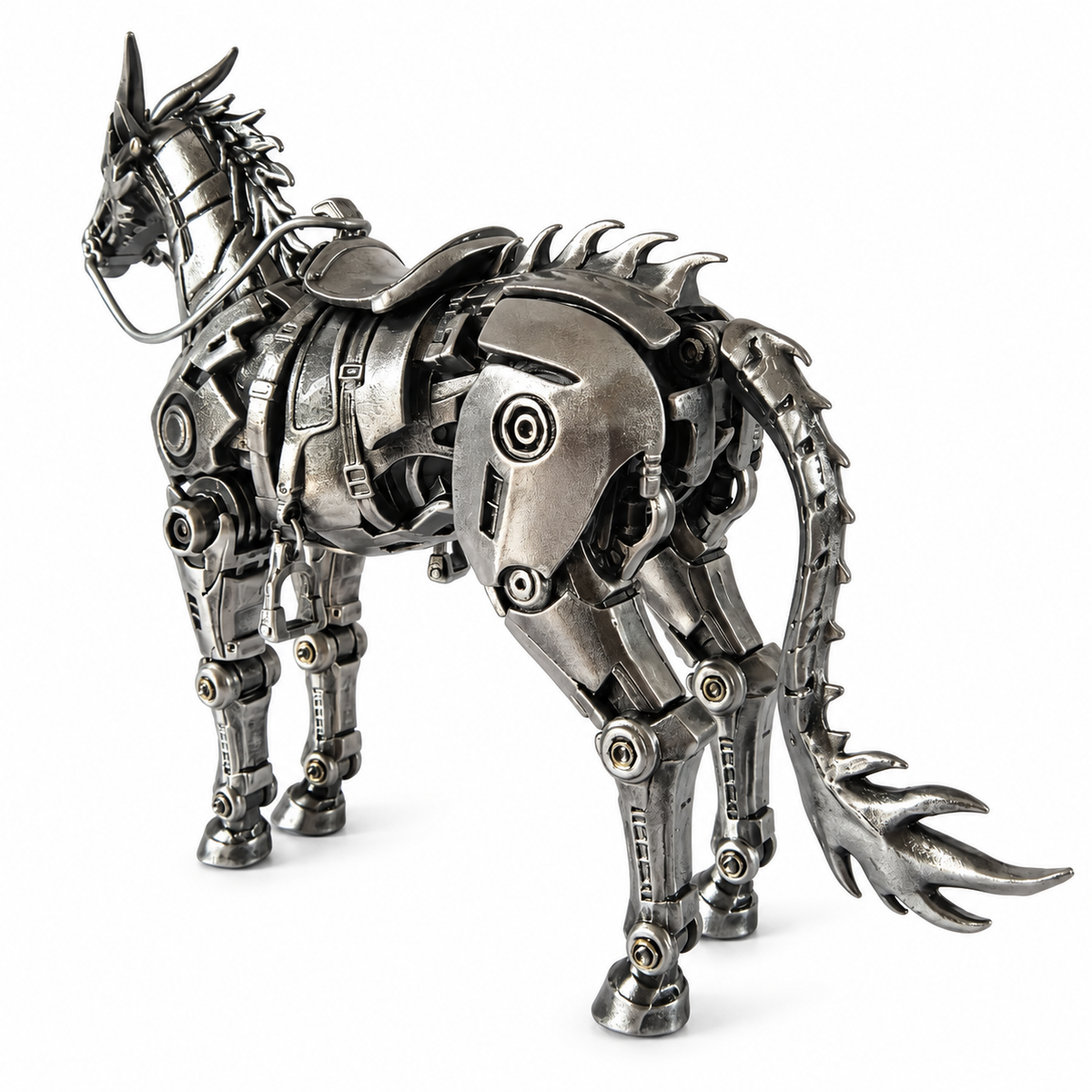 Steampunk Mechanical Horse with Carriage 3D Metal Model Kit