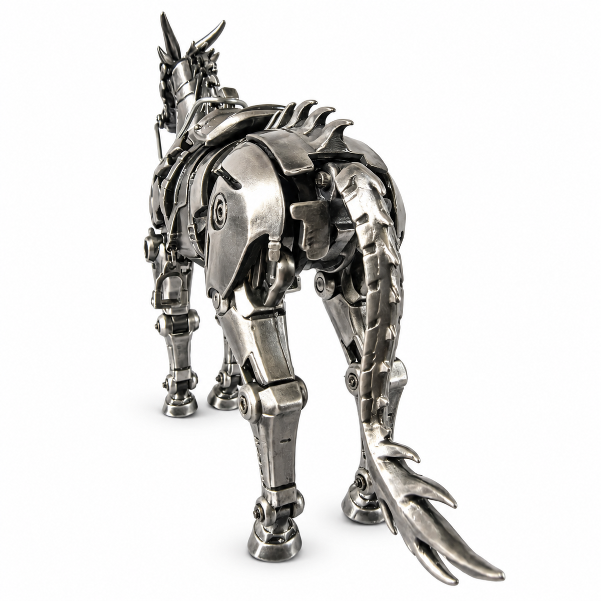 Steampunk Mechanical Horse with Carriage 3D Metal Model Kit