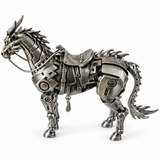 Steampunk Mechanical Horse with Carriage 3D Metal Model Kit