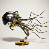 Steampunk Mechanical Jellyfish Metal Model Kit with LED Light