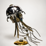 Steampunk Mechanical Jellyfish Metal Model Kit with LED Light