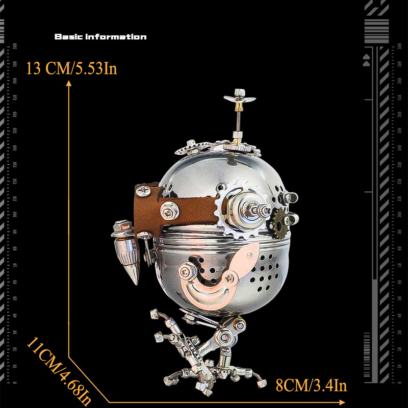 Laad de afbeelding in galerijviewer, Steampunk Mechanical Owl Egg Puzzle Model Kit
