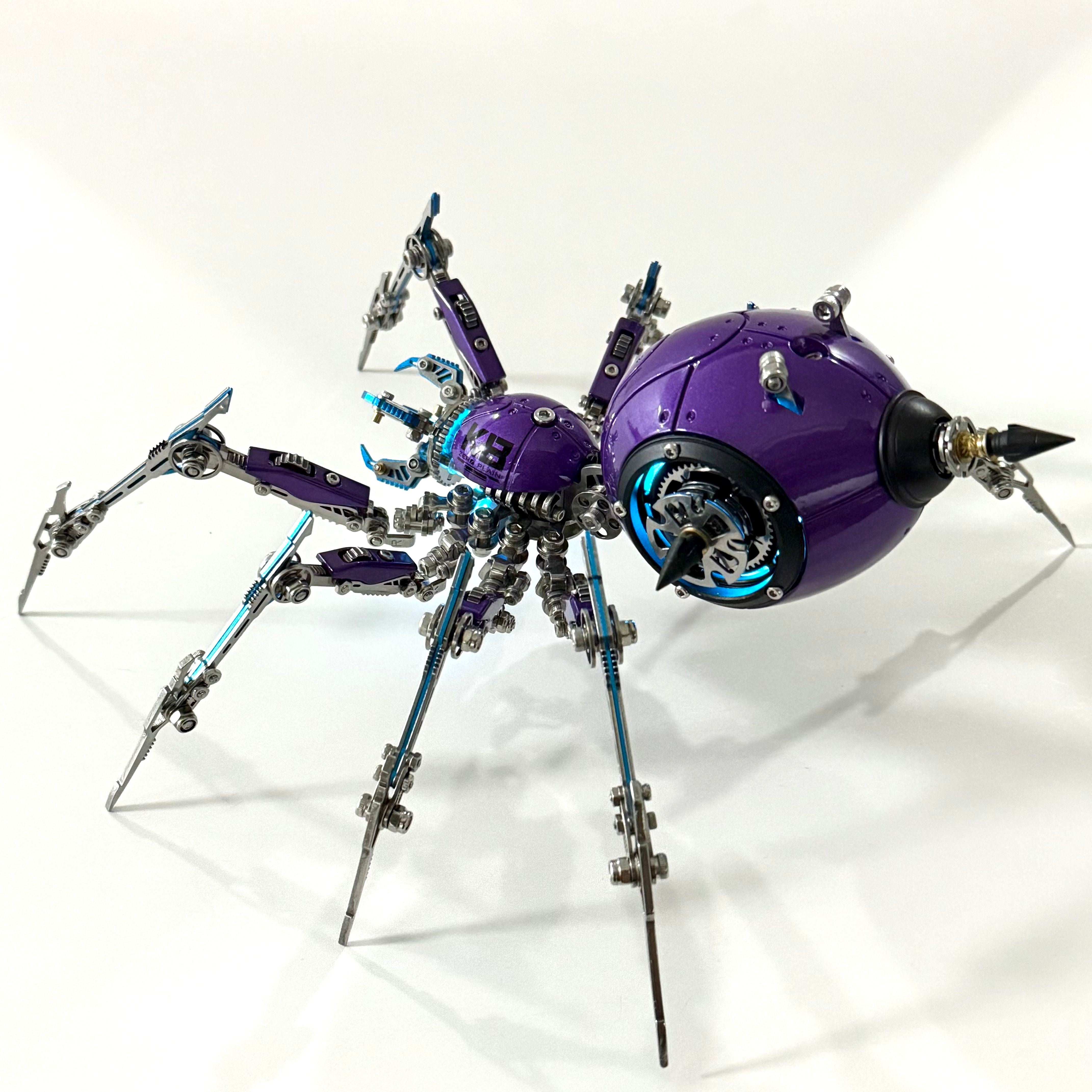 Steampunk Mechanical Spider Purple Storm 3D Metal Model Kit for Adults