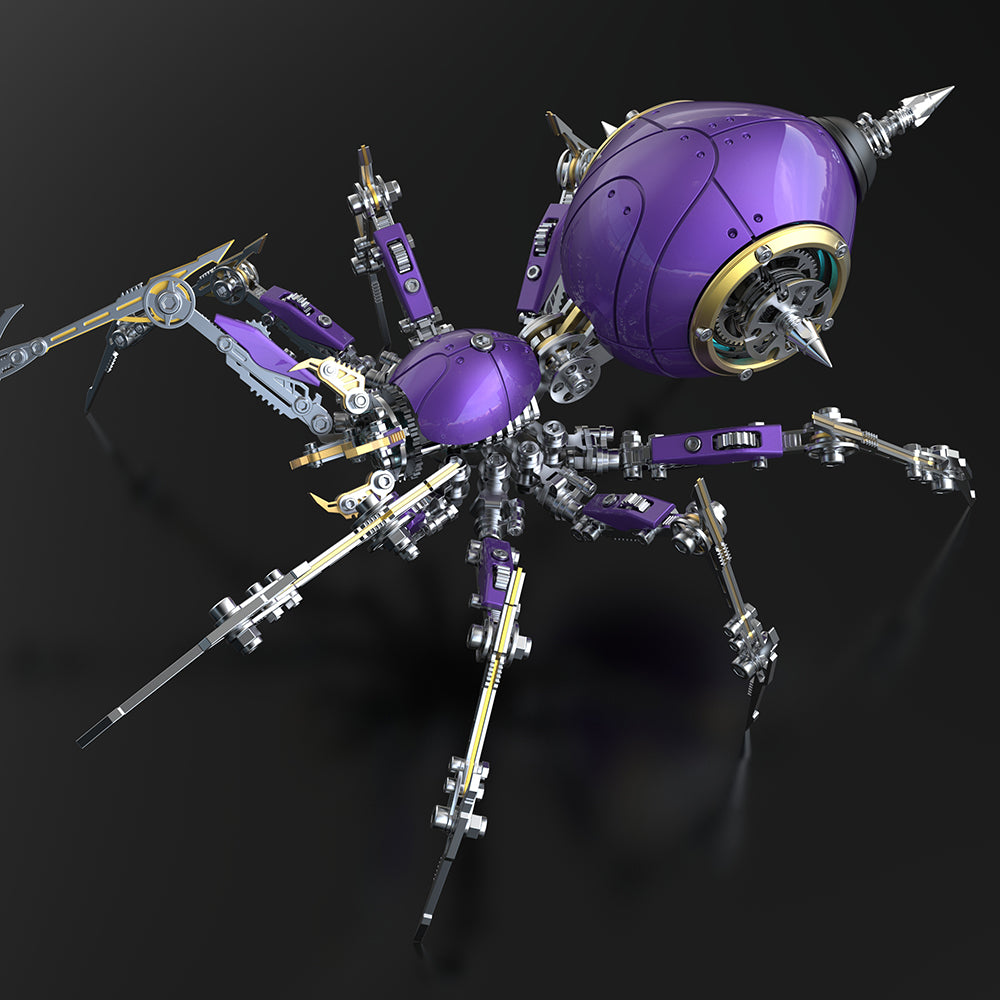 Steampunk Mechanical Spider Purple Storm 3D Metal Model Kit for Adults