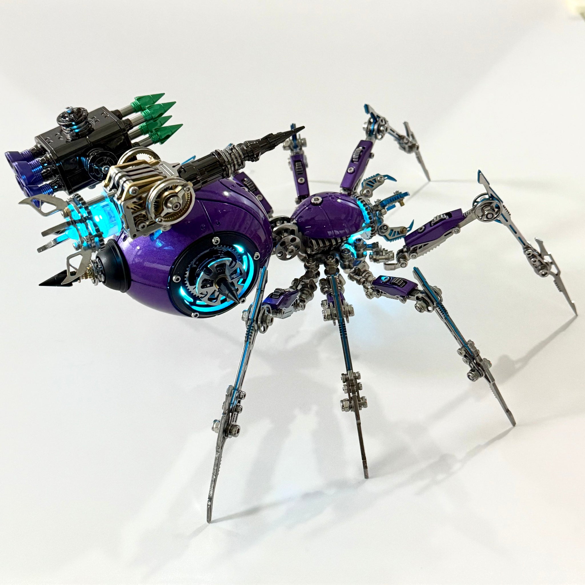 Steampunk Mechanical Spider Purple Storm 3D Metal Model Kit for Adults