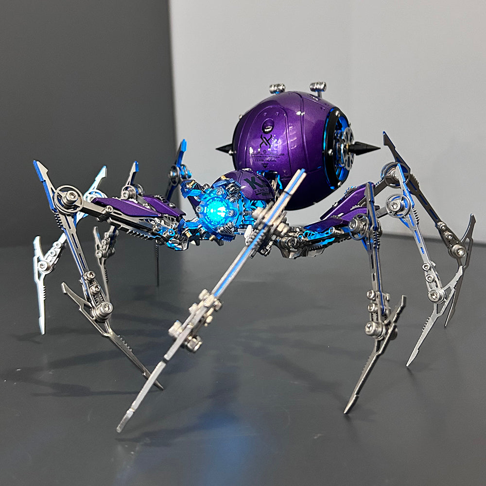 Steampunk Mechanical Spider Purple Storm 3D Metal Model Kit for Adults