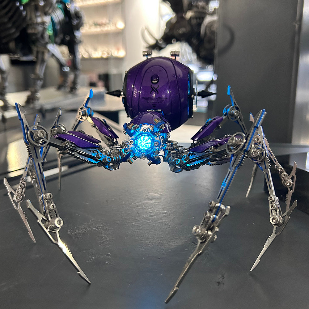 Steampunk Mechanical Spider Purple Storm 3D Metal Model Kit for Adults