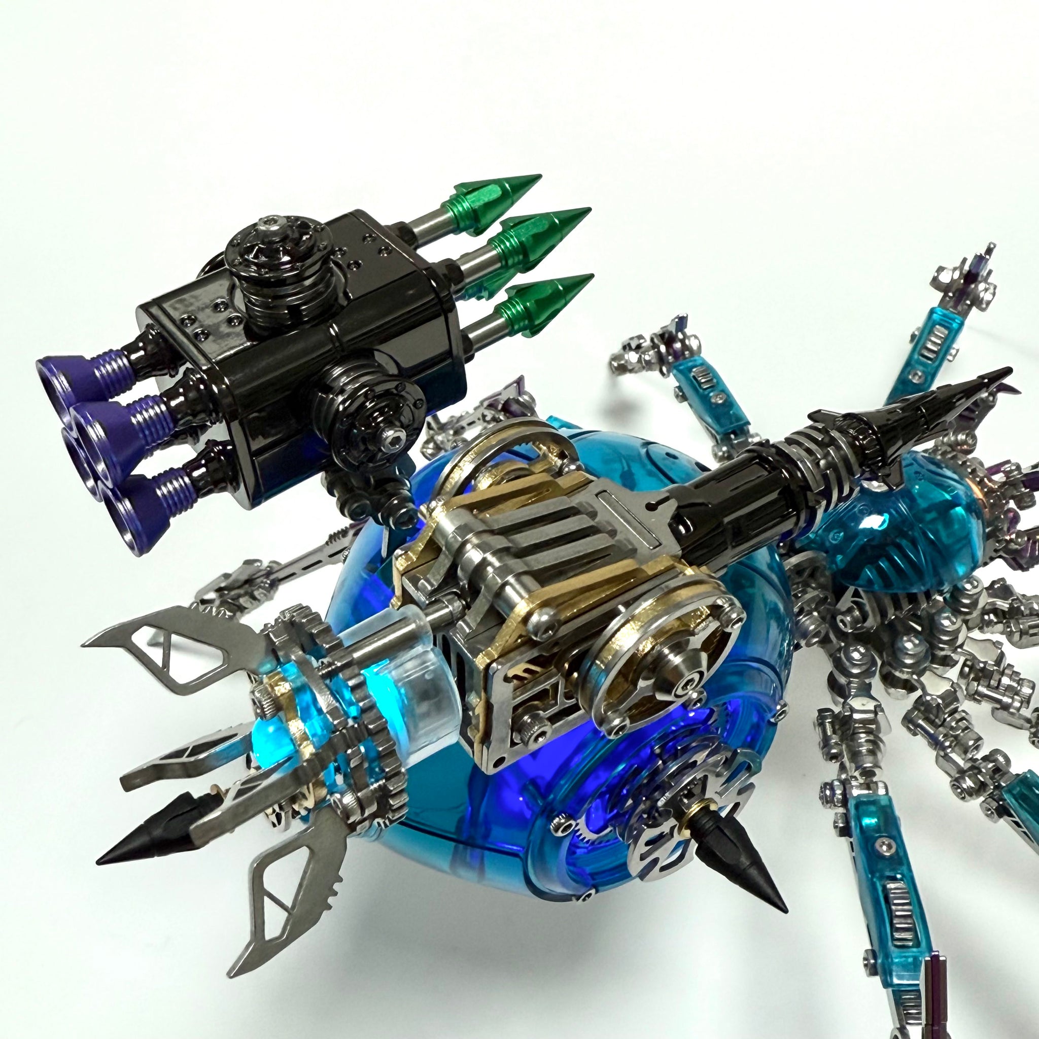 Steampunk Mechanical Spider Purple Storm 3D Metal Model Kit for Adults