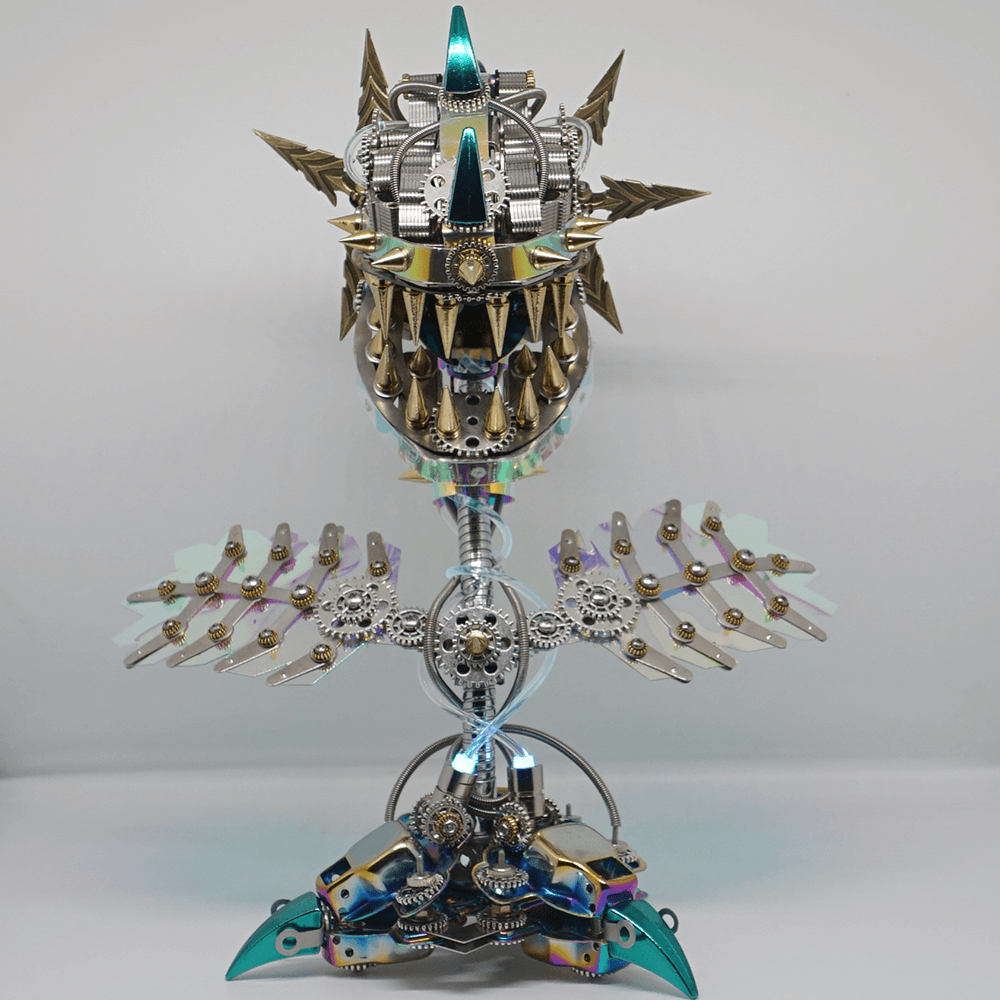 Steampunk Realistic Cannibal Flower with open mouth metal puzzle Steampunk Realistic Cannibal Flower with open mouth metal puzzle