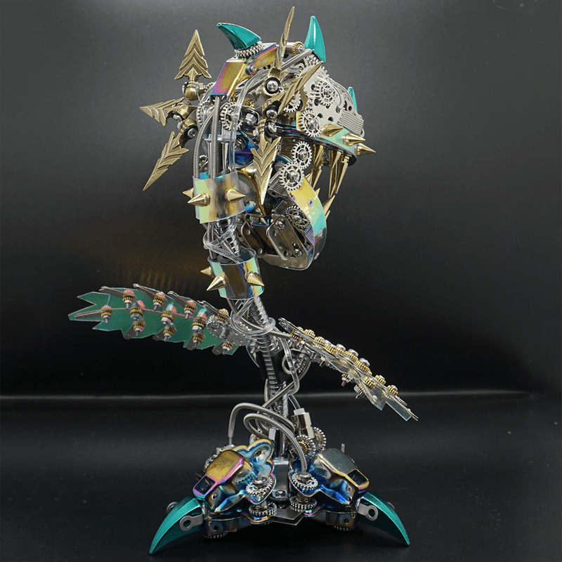 Laad de afbeelding in galerijviewer, Steampunk Realistic Cannibal Flower with open mouth metal puzzle model
