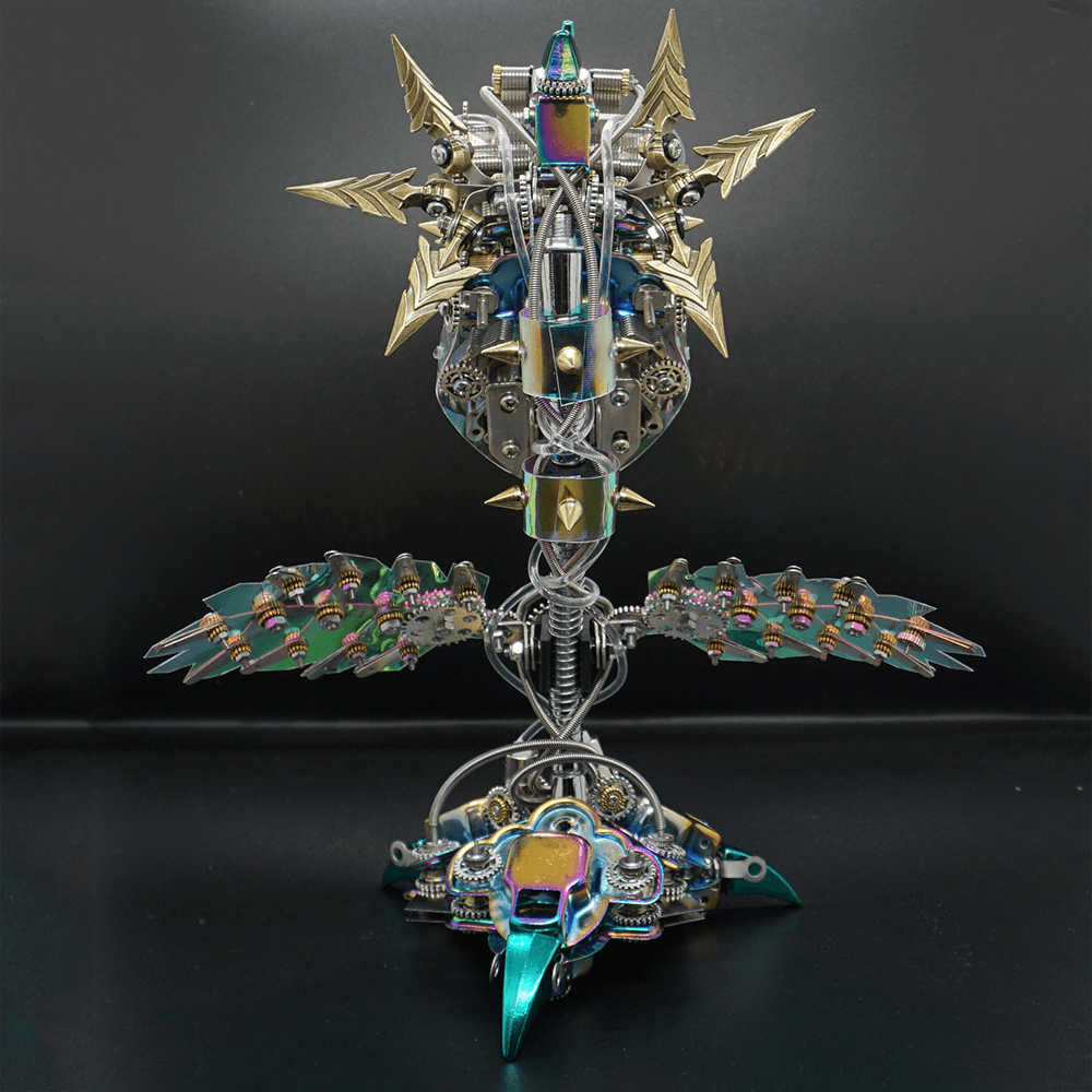 Steampunk Realistic Cannibal Flower with open mouth metal puzzle model