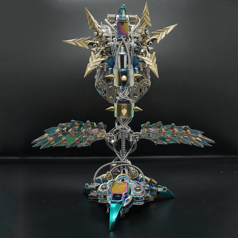 Laad de afbeelding in galerijviewer, Steampunk Realistic Cannibal Flower with open mouth metal puzzle model
