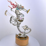 Steampunk Seahorse Metal Puzzle Model Kit with Music Box Base