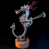 Steampunk Seahorse Metal Puzzle Model Kit with Music Box Base