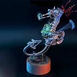 Steampunk Seahorse Metal Puzzle Model Kit with Music Box Base