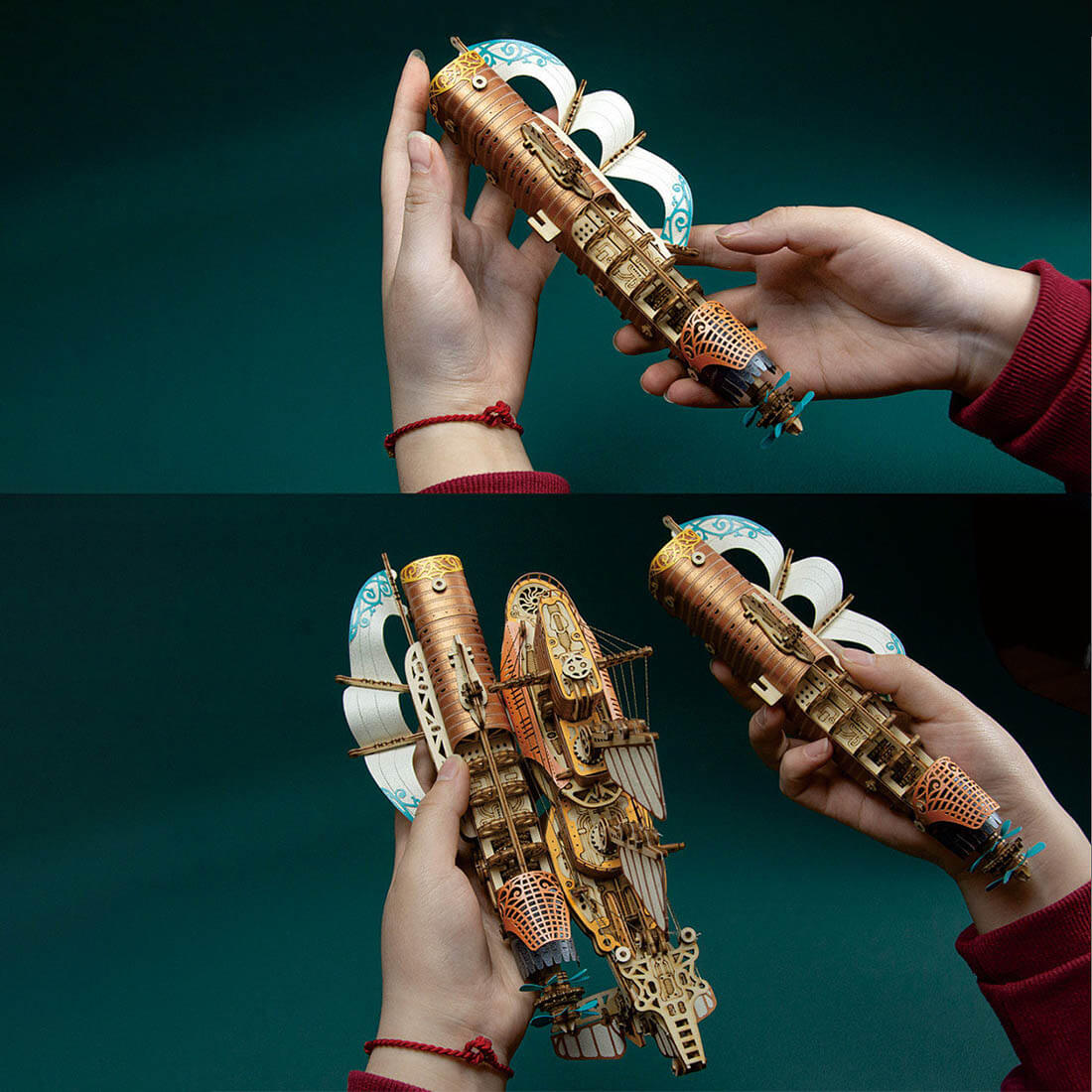 Steampunk submarine 3D wooden puzzle model toy For Gift and decoration