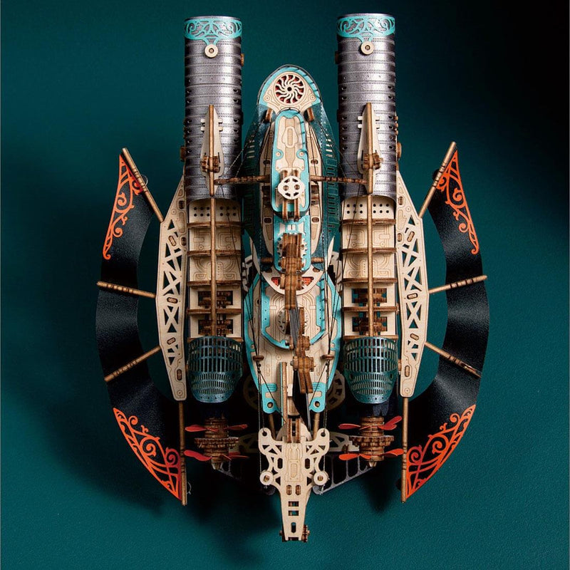Laden Sie das Bild in Galerie -Viewer, {Steampunk submarine 3D wooden puzzle model toy For Gift and decoration
