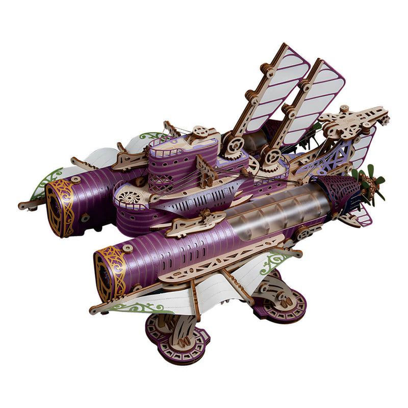 Load image into Gallery viewer, Steampunk submarine 3D wooden puzzle model toy For Gift and decoration
