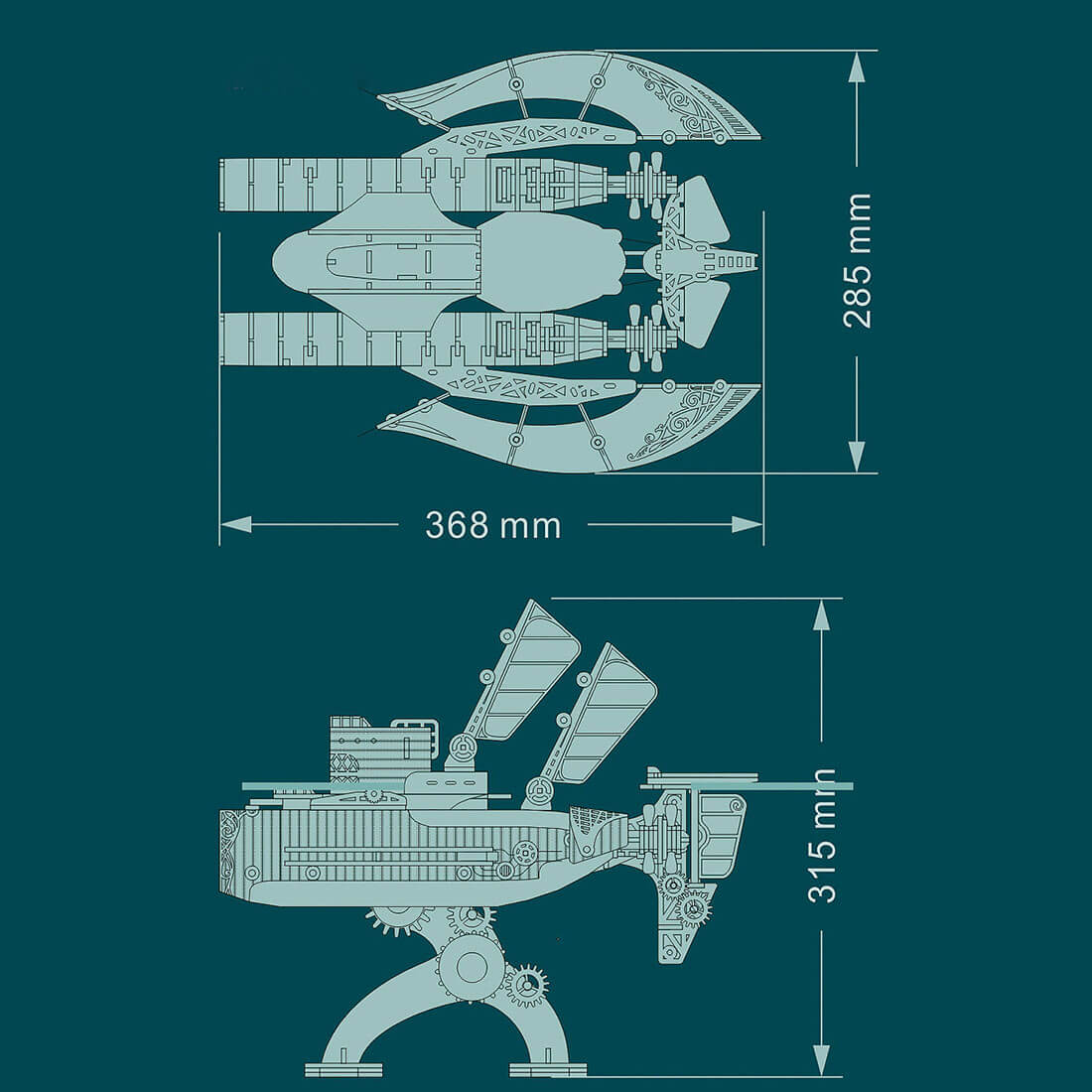 Steampunk submarine 3D wooden puzzle model toy For Gift and decoration