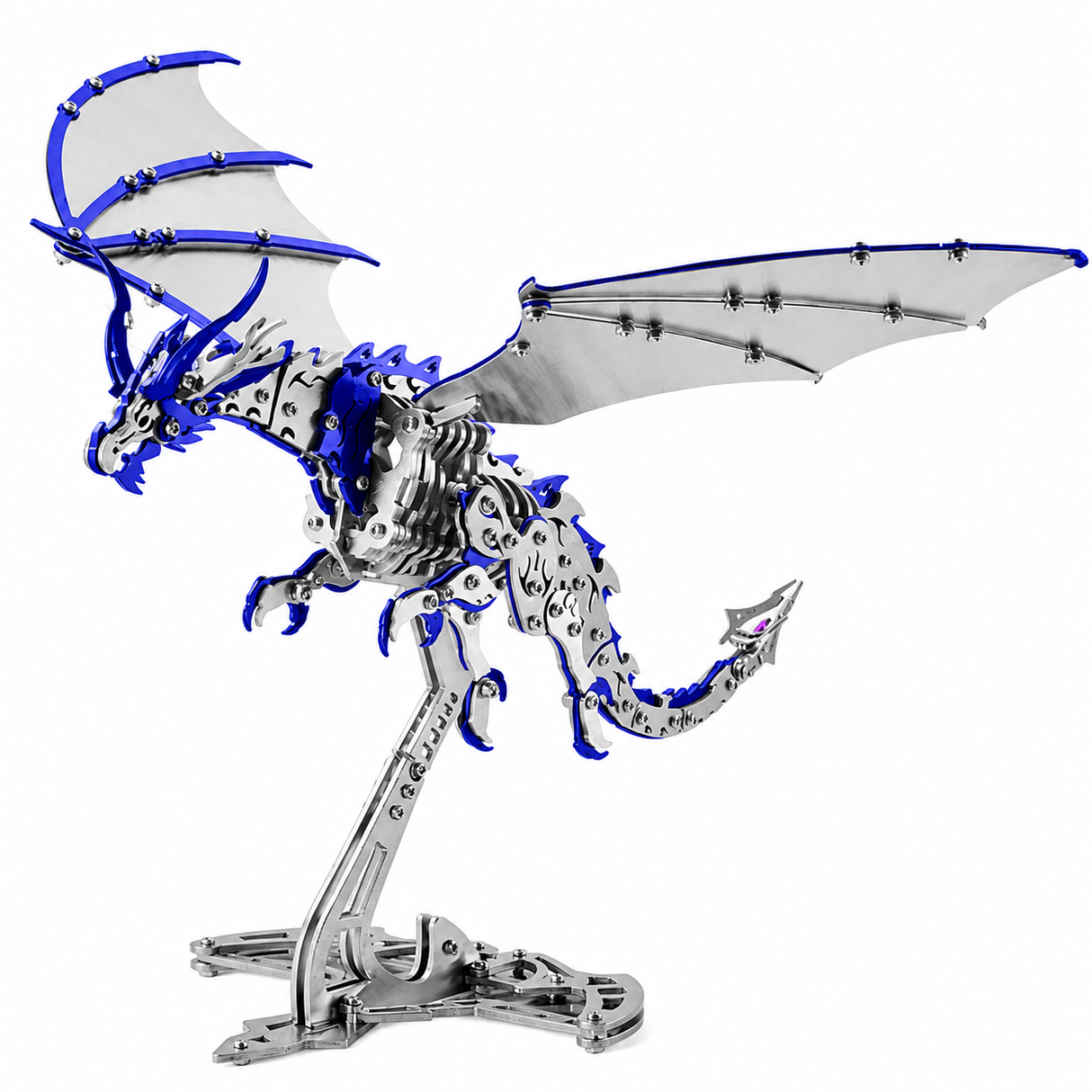 Thunder Pterosaur Metal Model Kit 3D Mechanical Fly Dragon Puzzle for Adults