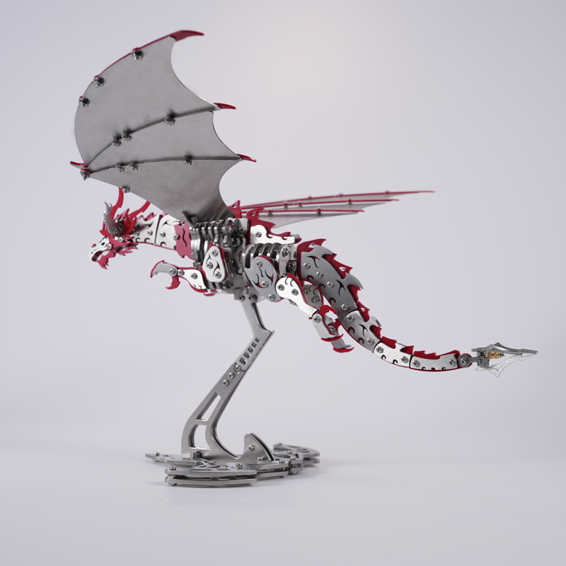 Thunder Pterosaur Metal Model Kit 3D Mechanical Fly Dragon Puzzle for Adults