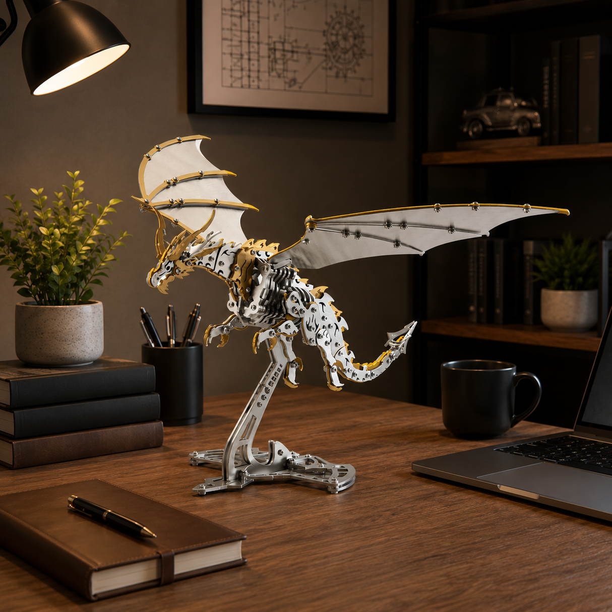 Thunder Pterosaur Metal Model Kit 3D Mechanical Fly Dragon Puzzle for Adults
