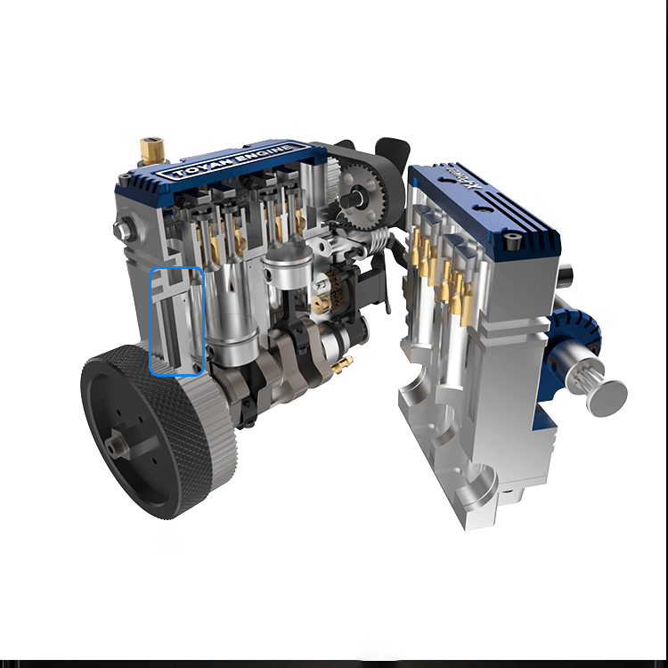 Load image into Gallery viewer, Toyan 4-stroke inline twin-cylinder water-cooled methanol X-power engine model kit

