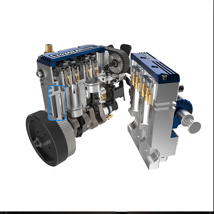 Xpower Model Engine Toyan 4-stroke inline twin-cylinder water-cooled methanol X-power engi ...