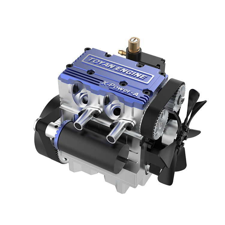 Laad de afbeelding in galerijviewer, Toyan 4-stroke inline twin-cylinder water-cooled methanol X-power engine model kit
