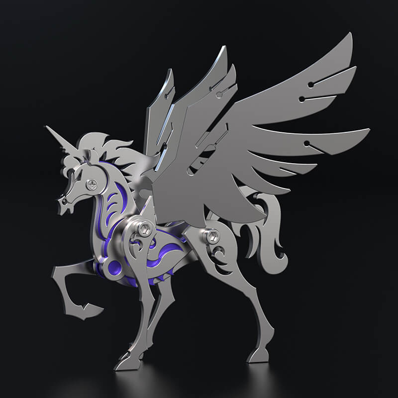 Laden Sie das Bild in Galerie -Viewer, {Unicorn 3D Metal Model Puzzle Colorful Kit Mythical Creature
