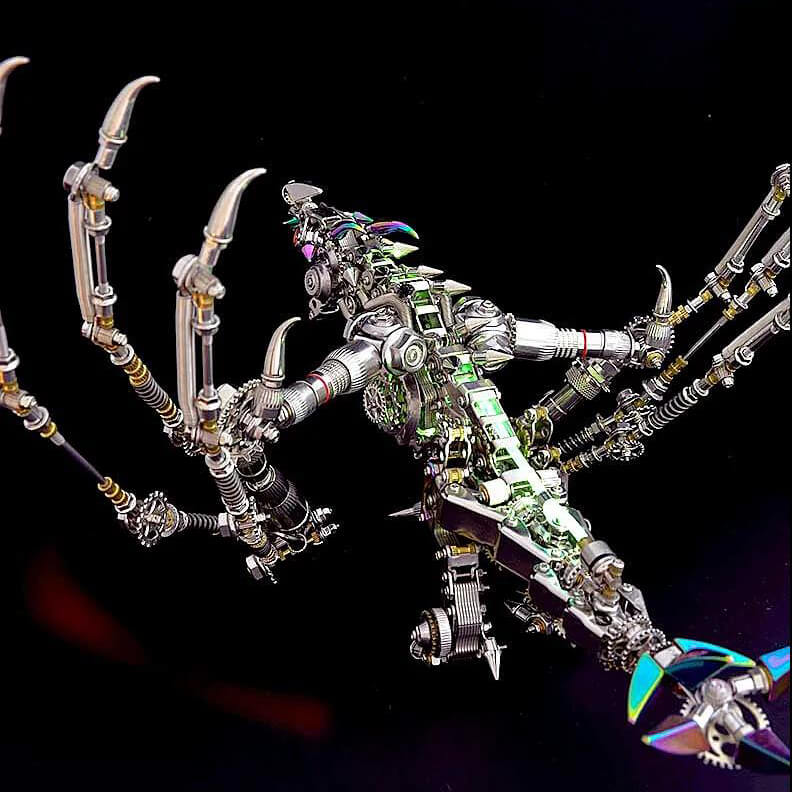 Western Dragon Cyberpunk Metal Puzzle Model Kit 1300 PCS for