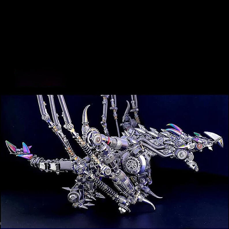 Laden Sie das Bild in Galerie -Viewer, {Western Dragon Cyberpunk Metal Puzzle Model Kit 1300 PCS for Adults
