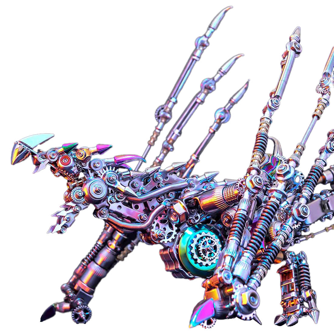 Western Dragon Cyberpunk Metal Puzzle Model Kit 1300 PCS for