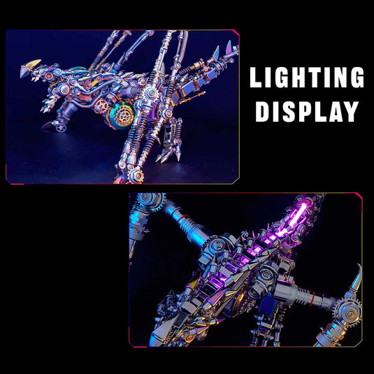 Western Dragon Cyberpunk Metal Puzzle Model Kit 1300 PCS for Adults