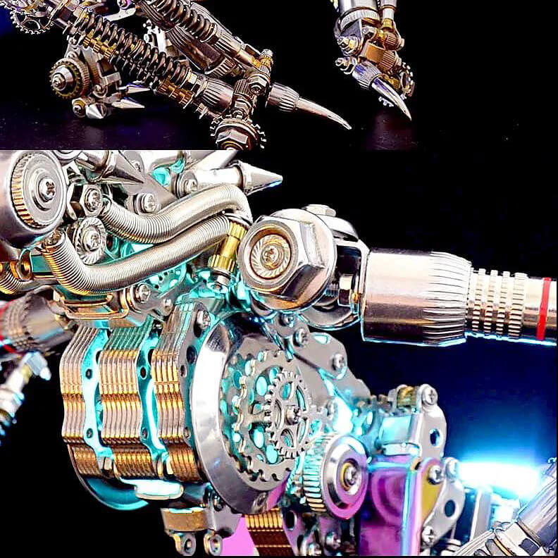 Western Dragon Cyberpunk Metal Puzzle Model Kit 1300 PCS for